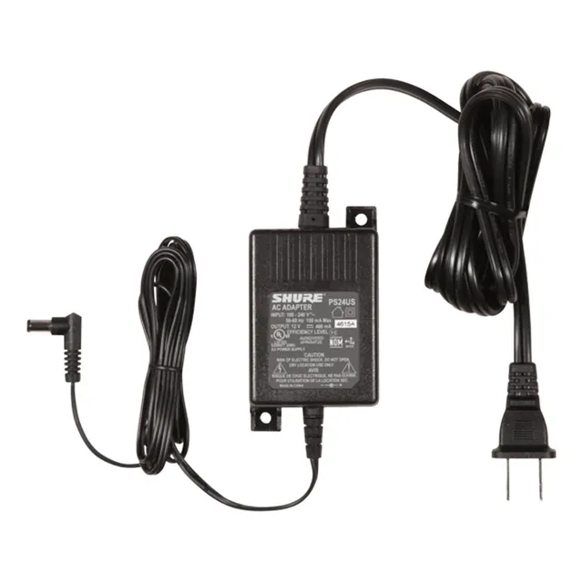 Fuente De Alimentación 12v Shure Ps24 Eliminador Adaptador Color Negro