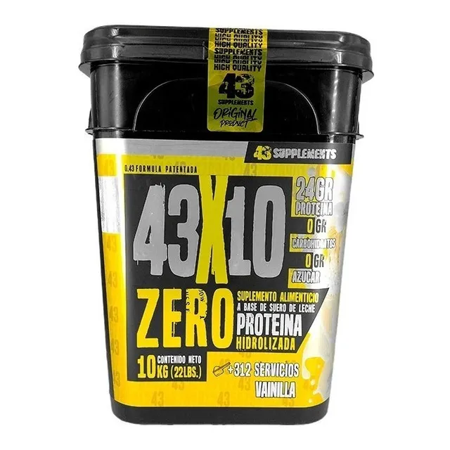 Suplemento en polvo 43 Supplements Proteína sabor vainilla x 10kg