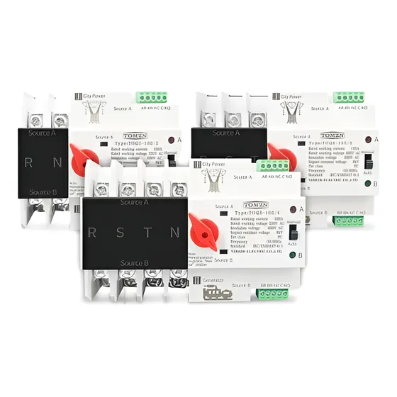 Llave De Transferencia Automática Tomzn 4p. 125a Tetrapolar