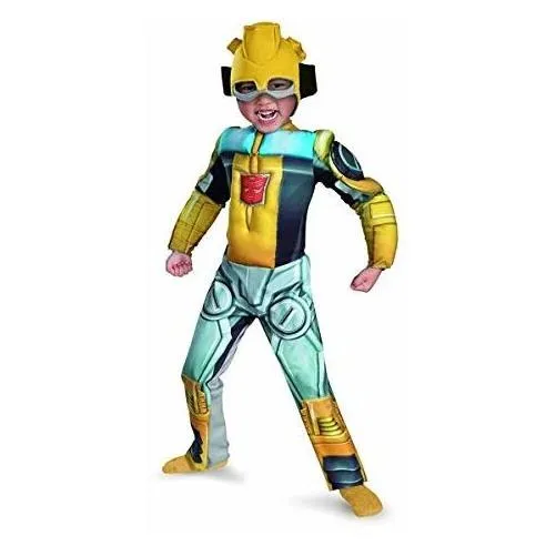 Disfraz De Bumblebee Rescue Bot Muscle Para Niños, Multicolo