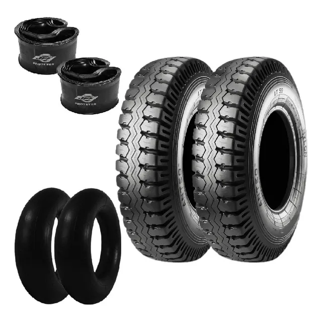 Kit 2 Pneus 900-20 140/137 At59 Anteo + Camaras + Protetores