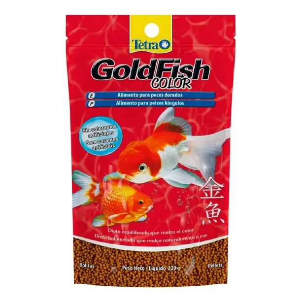 Alimento Para Peces. Tetra Goldfish Color Pellets, 220g