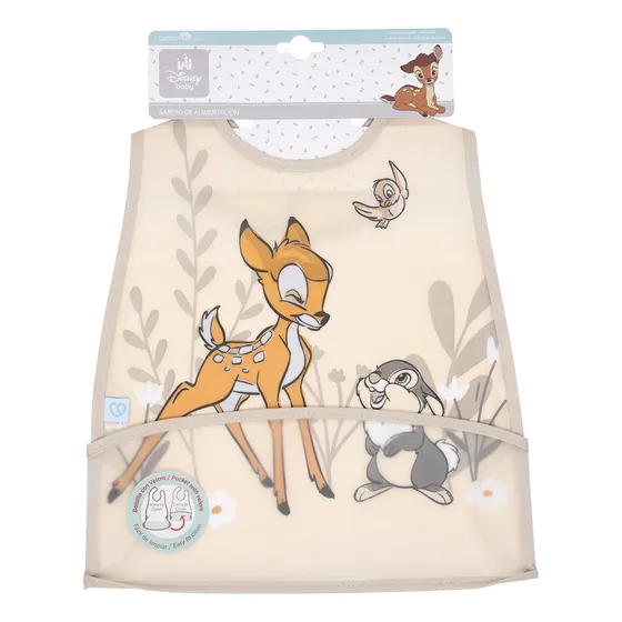 Babero De Alimentacion Beige Bambi Unisex Liso