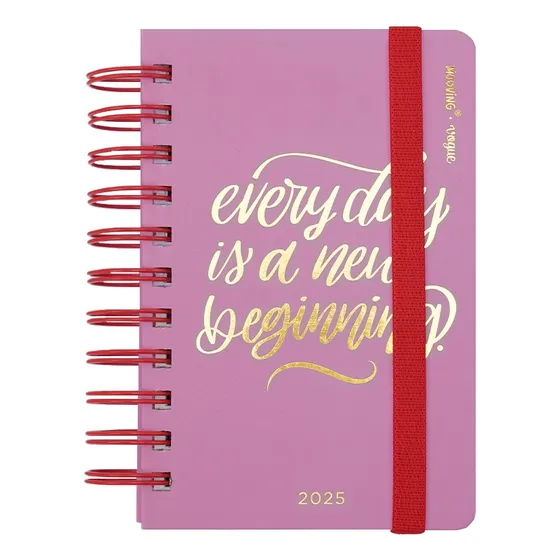 Agenda Mooving Vogue 10x15 Día Por Página Rosa Vogue 2025