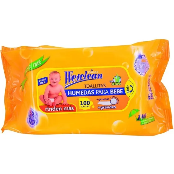 Wetclean toallitas húmedas 100 unidades