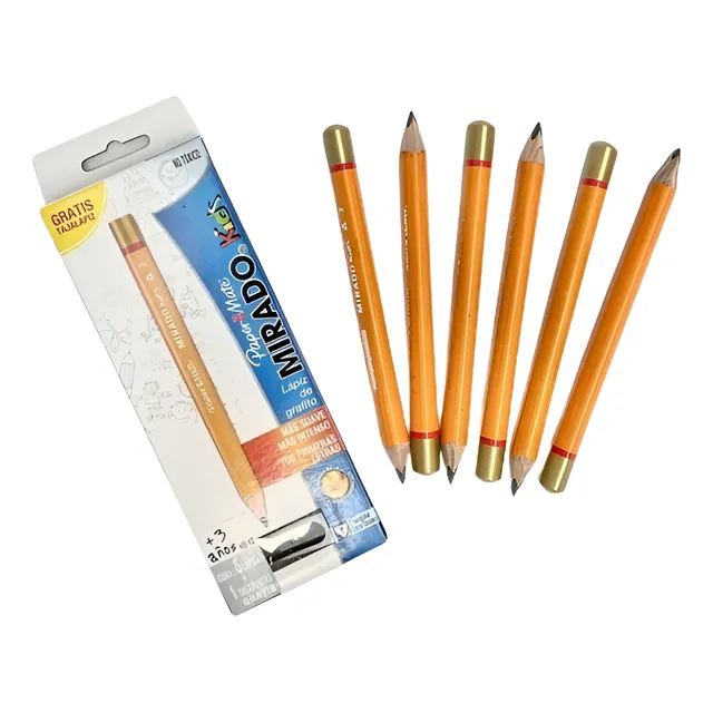 Lápiz Mirado Kids No. 2 Entrenador Triangular Jumbo Con 6 Pz
