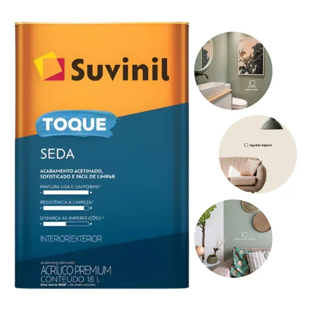 Tinta Suvinil Toque De Seda 16l Escolha Sua Cor