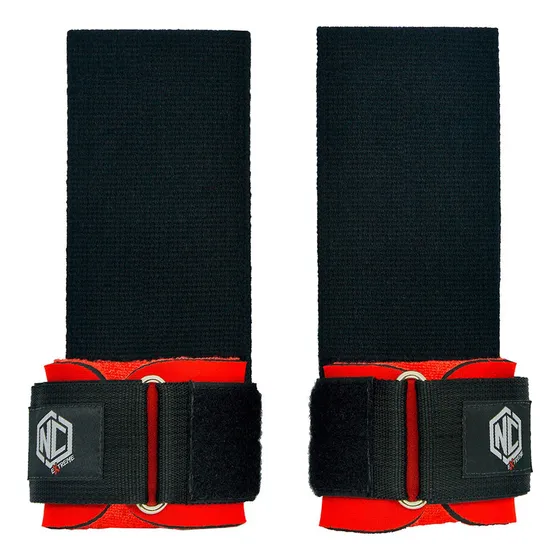 Thick Strap Cross Musculaçao Lpo Luva Tala Nc Extreme Par Cor Preto/Vermelho