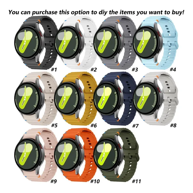 5 Correas Silicona Para Samsung Galaxy Watch 4, 5, 6, 7