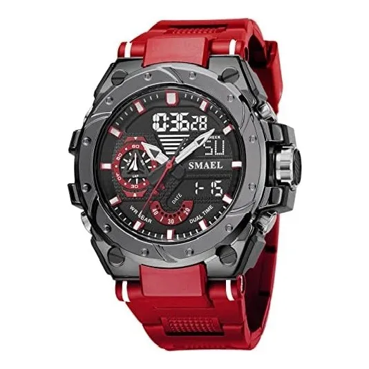 Reloj  Smael Rojo Para Caballero Original