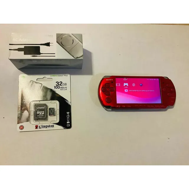 Psp Slim Cereza 3000 Buen Estado + 50 Regalos Radiant Red