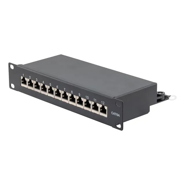 Panel De Conexión Cat6a Stp De 25 Cm De Ancho, 12 Puertos, N