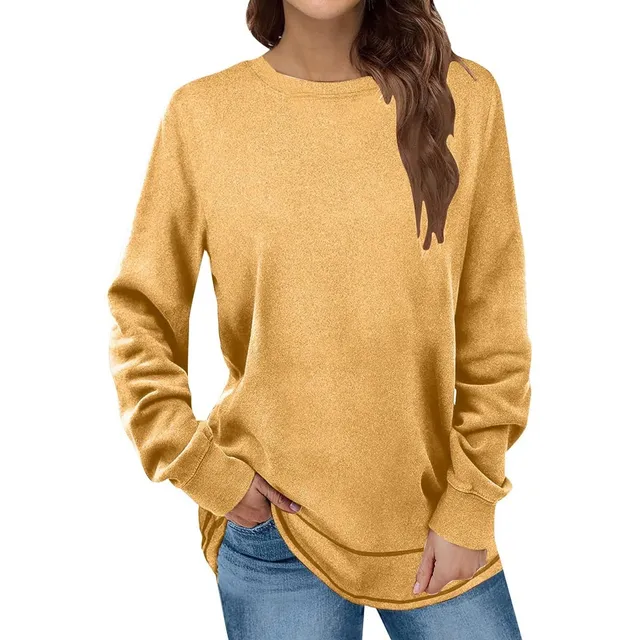 Bmisegm Sudadera Para Mujer Cuello Redondo Manga Larga