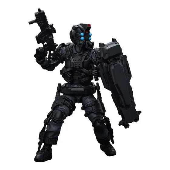 ''figura De Cazador Con Escudo Antidisturbios 4.17''''