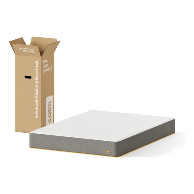 Colchón Calm En Caja | Espuma Y Resortes | 1½ Plaza 100x190
