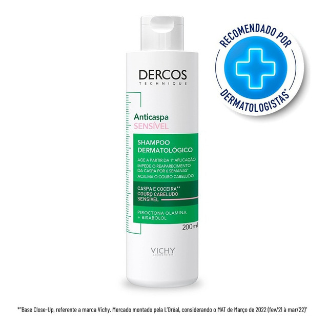 Shampoo Dercos Anticaspa SensĂvel 200ml Vichy Shampoo Dercos Anticaspa SensĂvel 200ml Vichy