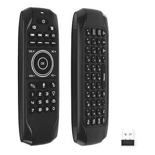 Retroiluminado 2.4g Air Mouse Teclado Sem Fio Controle De Vo Retroiluminado 2.4g Air Mouse Teclado Sem Fio Controle De Vo