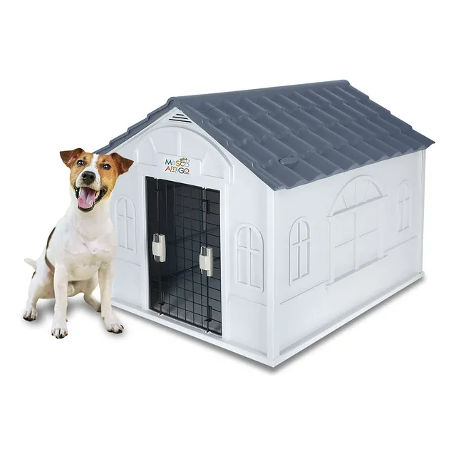 Casa Térmica Para Perros Con Puerta Razas Medianas 75x65x63
