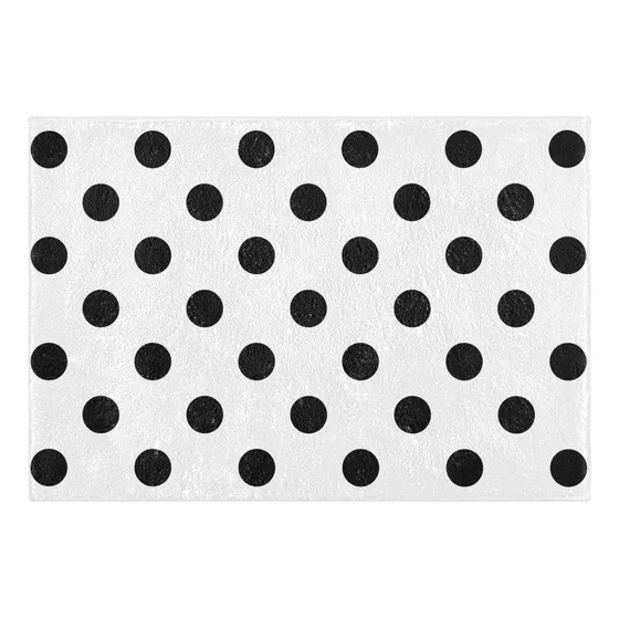 Alfombra Baño Lunar Negro Blanco Super Suave Absorbente Para