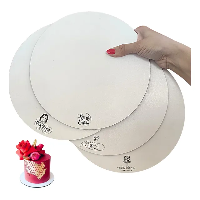 10 Cake Board Ø35 Cm Suporte Bolo Personalizado Com Sua Logo