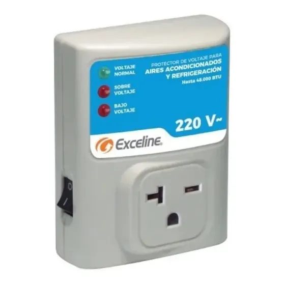 Protector De Voltaje 220v Aire/a Nevera Power Plug Exceline