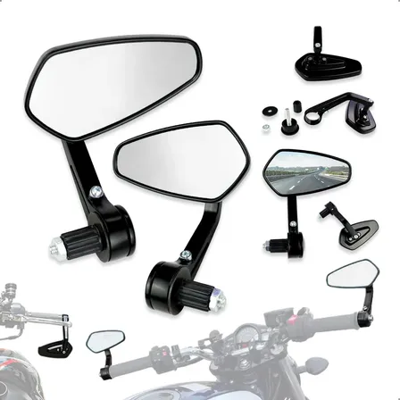 Retrovisor Cafe Racer Ponta De Guidão Custom Universal