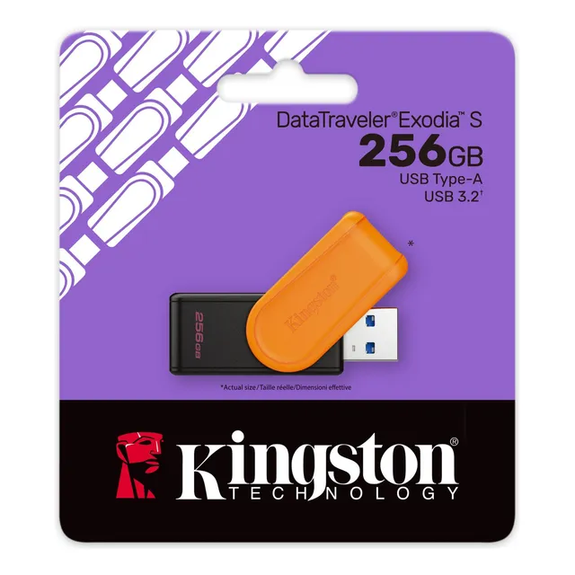 Pendrive Kingston 256gb Exodia S Usb 3.2 Reversible Negro