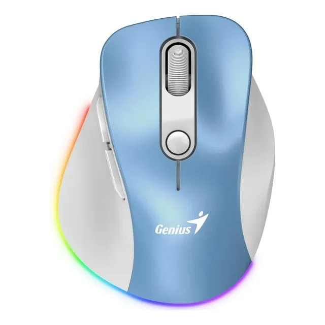 Mouse Inalambrico Genius Ergo 9000s Pro Celeste Bluetooth 5.