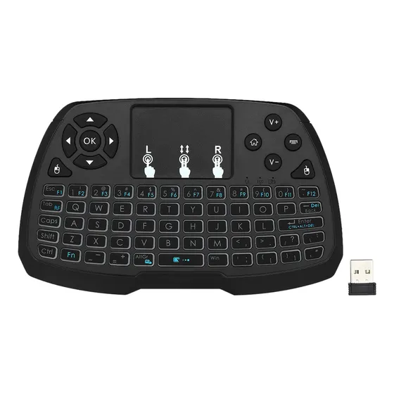Teclado E Teclado Sem Fio De 2,4 Ghz Para Tv, Pc E Notebook