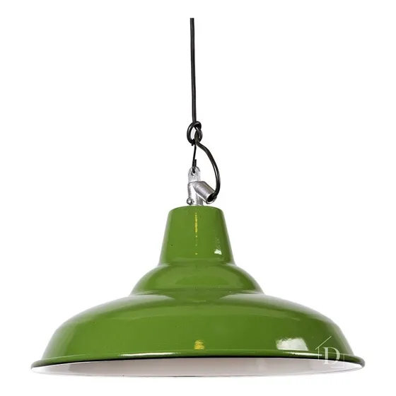 Lampara Colgante Galponera Industrial Rustico Enlozada 45cm