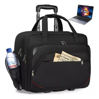 Maleta Con Ruedas Para Portátil, Estuche De Transporte Con Ruedas Para Portátil De 17,3 Pulgadas, Adecuado Para Viajes, Viajes De Negocios, Maletas De Ordenador Para Hombres Y Mujeres, Color Negro Maleta Con Ruedas Para Portátil, Estuche De Transporte Con Ruedas Para Portátil De 17,3 Pulgadas, Adecuado Para Viajes, Viajes De Negocios, Maletas De Ordenador Para Hombres Y Mujeres, Color Negro