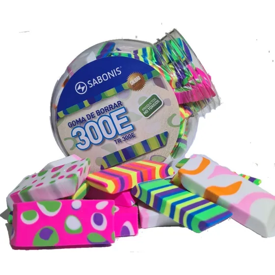 Goma Para Borrar Sabonis Tr300e Bote 30 Pcs Varios Diseños