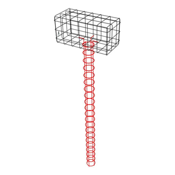 Cabezal Y Pilote Fundación Rectangular Armadura Ø12 Longitud