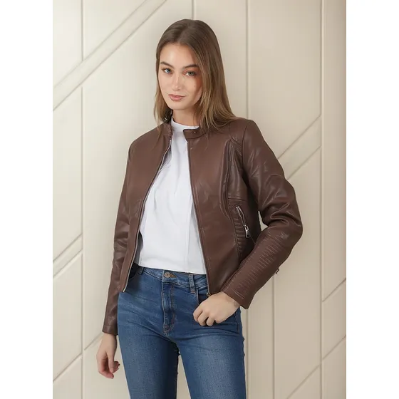 Campera Premium Houston Ecocuero C/ Bolsillos Gu78301