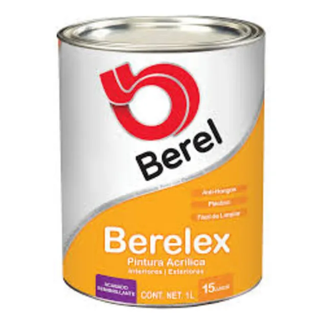 Pintura Berel Blanco Para Baños Y Cocinas Berelex 4 Litros