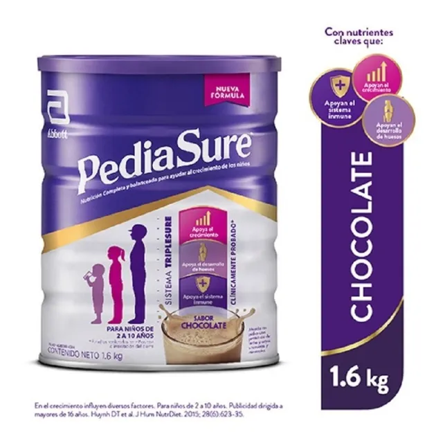 Pediasure Plus Abbott Polvo Sabor Chocolate 1.6 Kg Od.st
