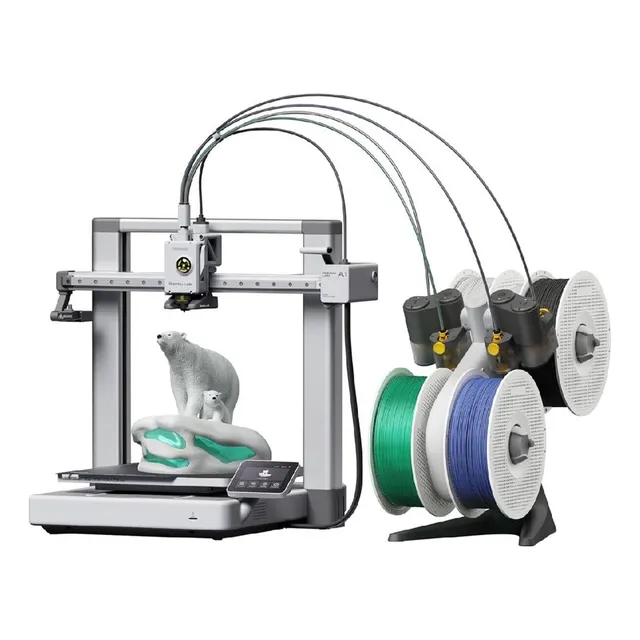 Impresora 3d Bambu Lab A1 Combo AMS Lite color plateado 220V