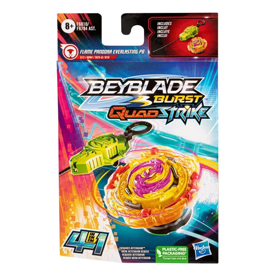 Beyblade Burst Quadstrike Flame Pandora Everlasting Hasbro Color Azul