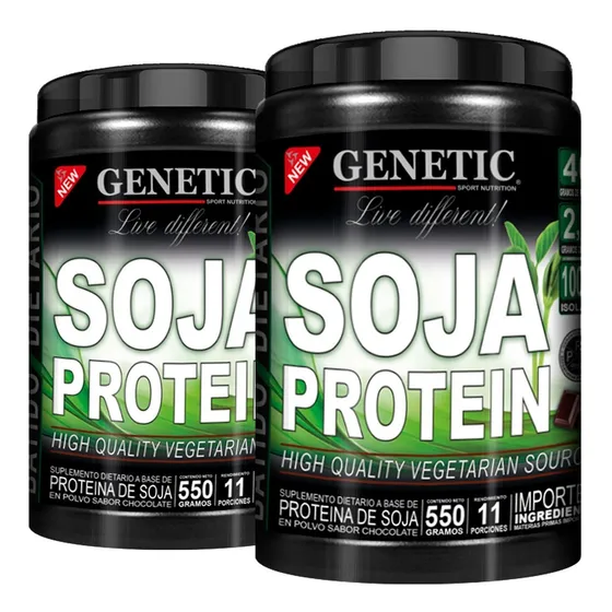 Soja Protein 1100g Reemplaza Comidas Dieta Veganos Genetic