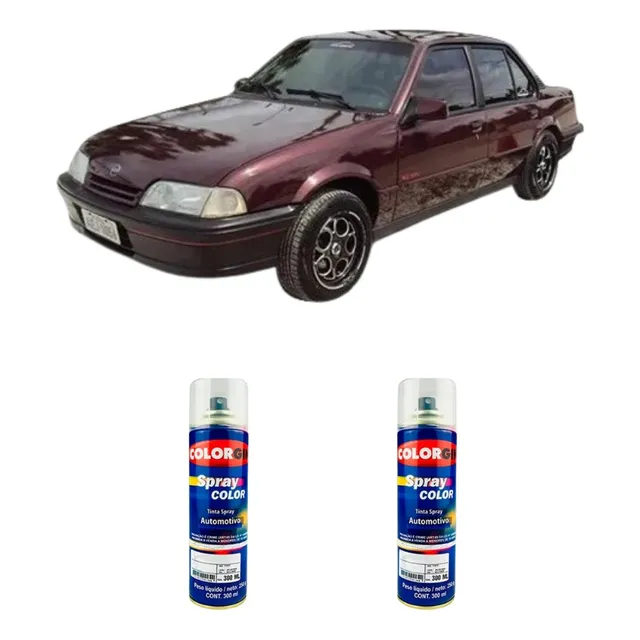 Tinta Spray Automotiva Vermelho Schumann Gm + Verniz 