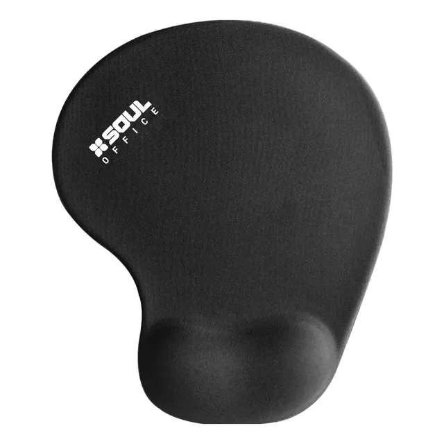 Mouse Pad Ergonomico Oficina Gel Negro Soft Para Muñeca