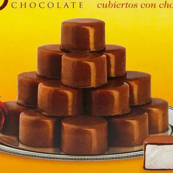 Malvaviscos De La Rosa cubiertos con Chocolate Caja de 350g