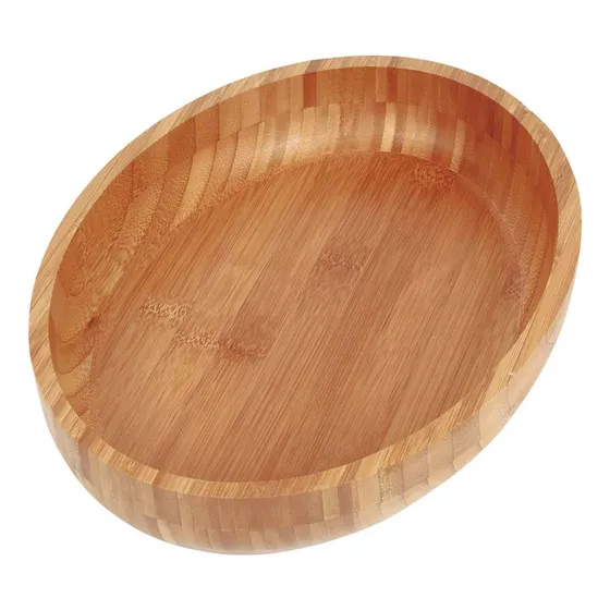 Bandeja De Bambu Ovalada 33x23x5 Cm.
