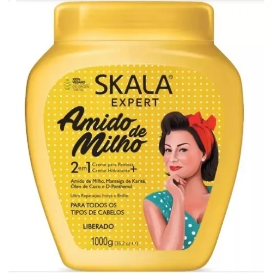 Mascara Skala Amido De Milho Co Wash Curly Girl Vegana 1k