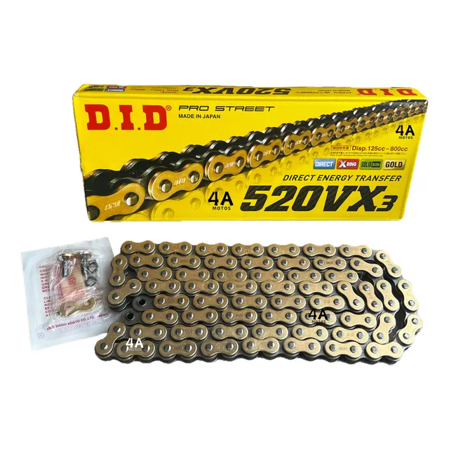 Cadena Did 520 Vx3 120 Zb  Dorada Reforzada Xring Japon