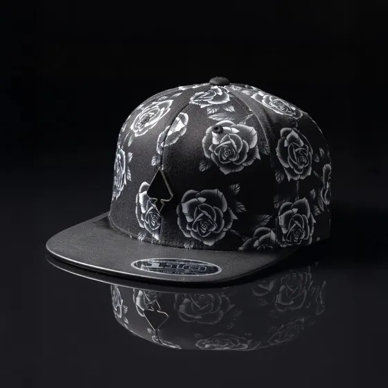 Boné Mcd Fitão Aba Reta Flexfit Floral Wt25 Preto - Original