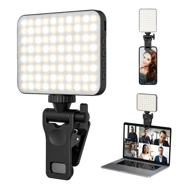 Luz Led Selfie Portátil Para Celular Video Tablet +clip
