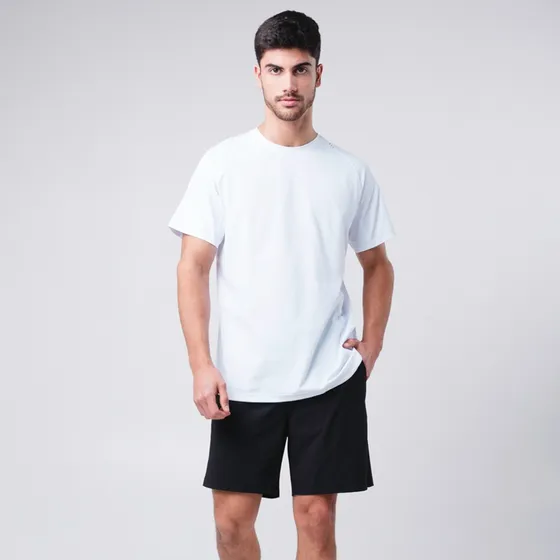 Remera Deportiva Manga Corta Blanca Venture Atomik Hombre