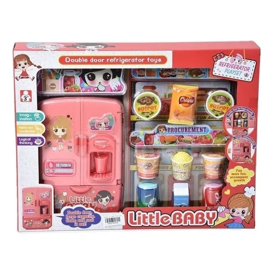 Set Refrigerador Caja Color Rosado
