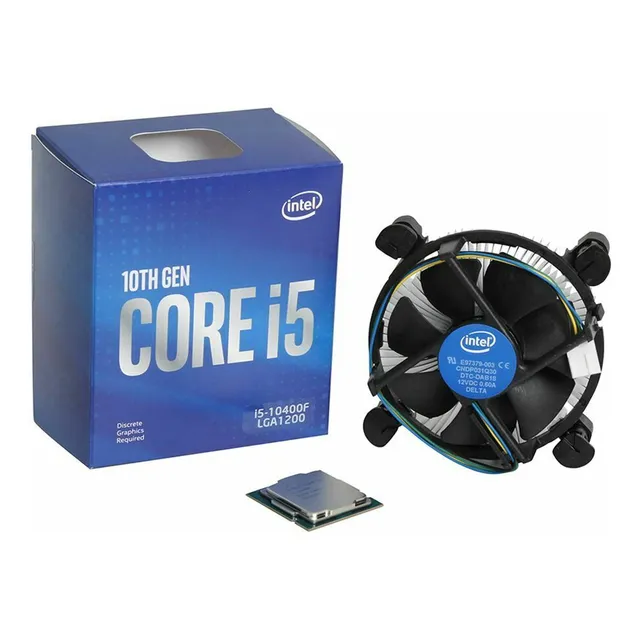 Procesador gamer Intel Core i5-10400F BX8070110400F de 6 núcleos y 2.90GHz de frecuencia base sin gráfica integrada
